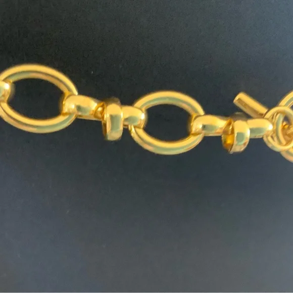 ♥️BRAND NEW♥️ Oval link, 18k gold over silver necklace from Neiman Marcus - Picture 4 of 5